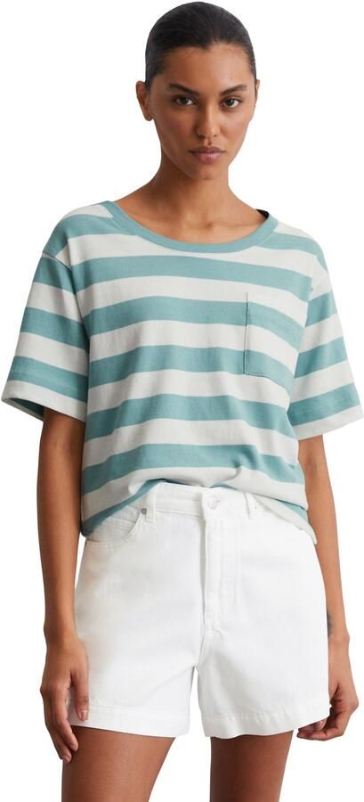 Marc O'Polo T-shirt zijdelingse splitten gestreept - Foto 4