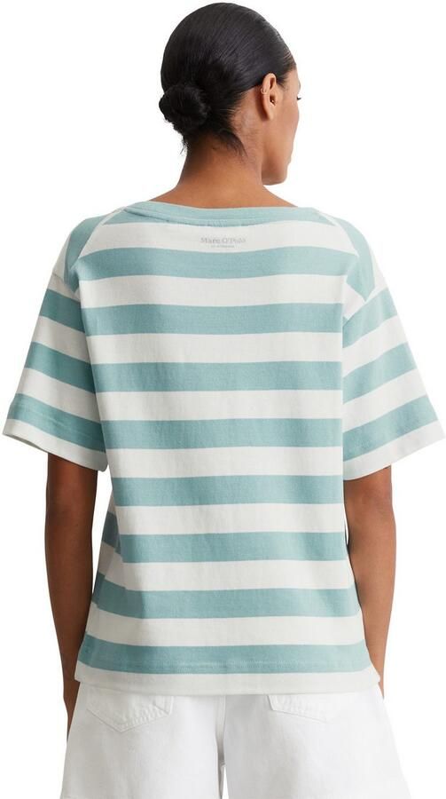 Marc O'Polo T-shirt zijdelingse splitten gestreept - Foto 3