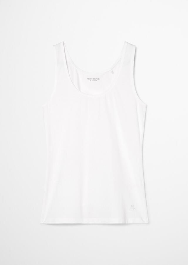 Marc O'Polo Tanktop Essentials met klein logo aan de zoom - Foto 3