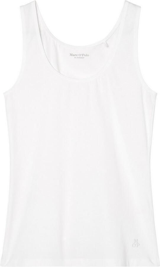 Marc O'Polo Tanktop Essentials met klein logo aan de zoom