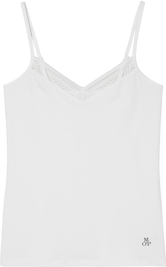 Marc O'Polo Top met spaghettibandjes Essentials met kant bij de hals - Foto 2