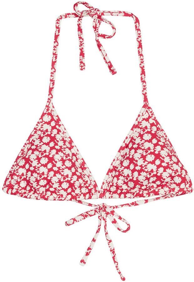 Marc O'Polo Triangel-bikinitop Millefleur Bloe design sneldrogend om te knopen in de nek & rug - Foto 4