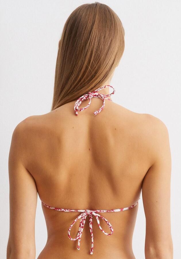 Marc O'Polo Triangel-bikinitop Millefleur Bloe design sneldrogend om te knopen in de nek & rug - Foto 3