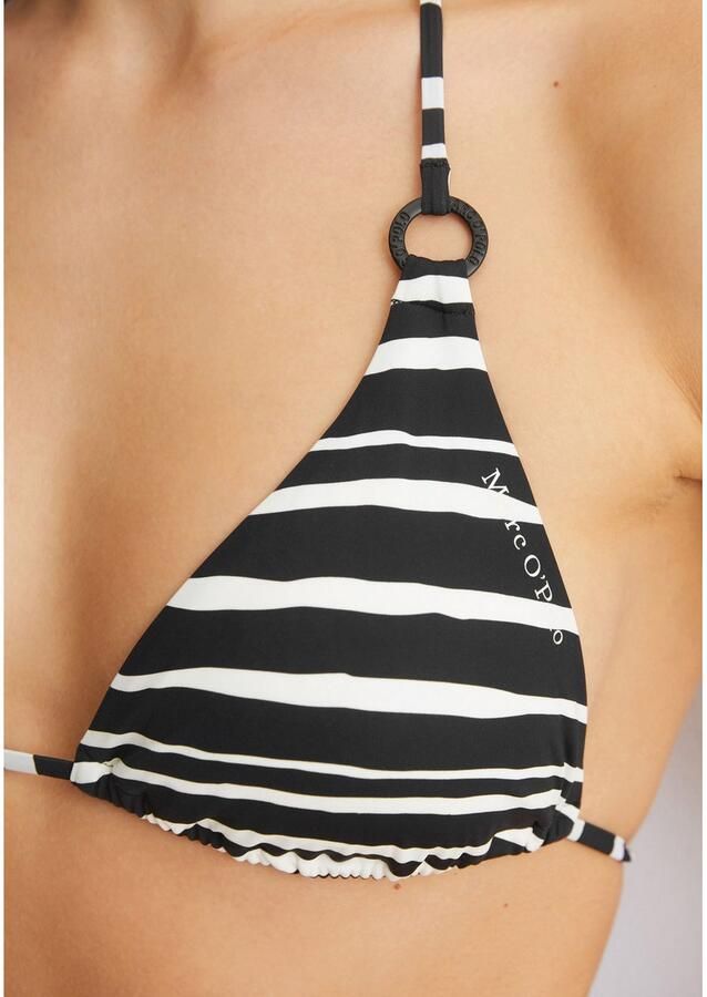 Marc O'Polo Triangel-bikinitop Summer Blacks Streepdesign neckholder om te strikken sneldrogend - Foto 2
