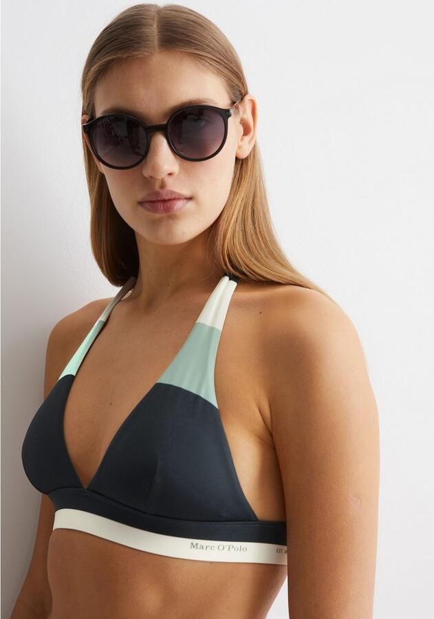 Marc O'Polo Triangel-bikinitop Summer stripes met modern kleurblokontwerp - Foto 3