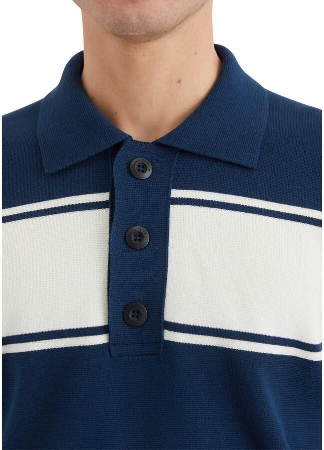 Marc O'Polo Regular fit rugbyshirt van zuiver katoen in een licht Milano-tricot - Foto 2