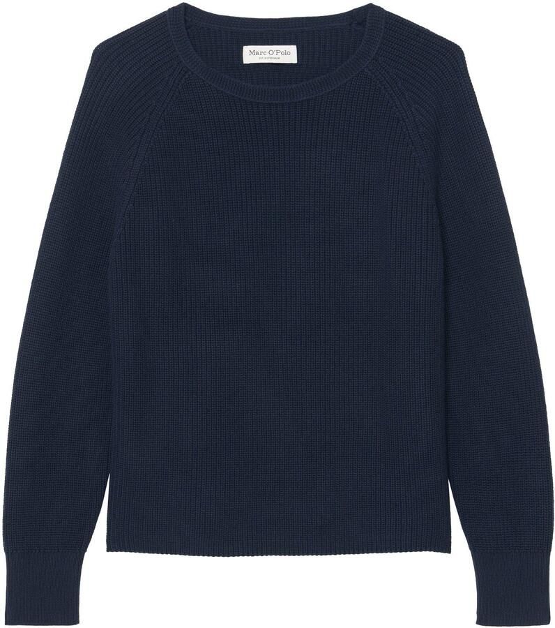 Marc O'Polo Donkerblauwe Gebreide Trui met Ronde Hals Blue Dames