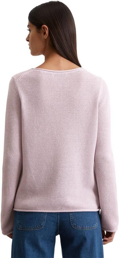 Marc O'Polo Trui met ronde hals met gerolde randen aan de ronde halslijn mouwafwerking en zoom - Foto 3