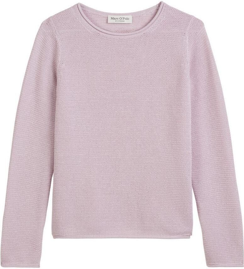 Marc O'Polo Trui met ronde hals met gerolde randen aan de ronde halslijn mouwafwerking en zoom