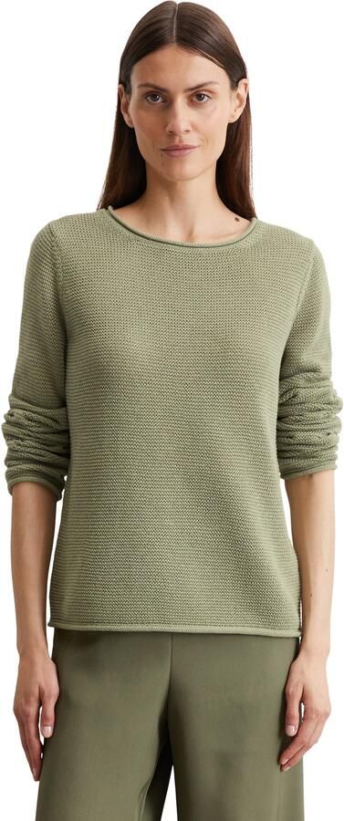 Marc O'Polo Trui met ronde hals met gerolde randen aan de ronde halslijn mouwafwerking en zoom - Foto 4