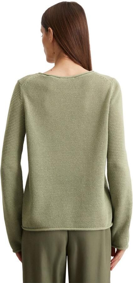 Marc O'Polo Trui met ronde hals met gerolde randen aan de ronde halslijn mouwafwerking en zoom - Foto 3