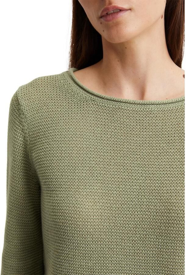 Marc O'Polo Trui met ronde hals met gerolde randen aan de ronde halslijn mouwafwerking en zoom - Foto 2