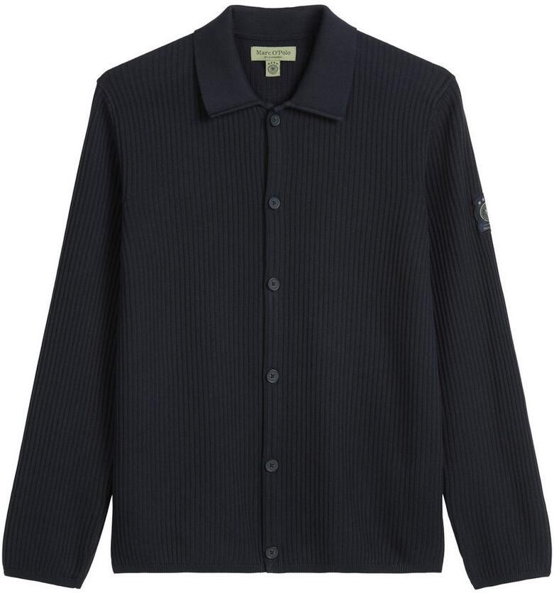 Marc O'Polo Vest DFB Travel Collection van puur biologisch katoen regular fit elastische ribstructuur