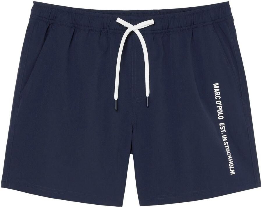 Marc O'Polo Zwemshort Essentials met zijzakken en logo-opdruk