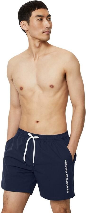 Marc O'Polo Zwemshort Essentials met zijzakken en logo-opdruk - Foto 4