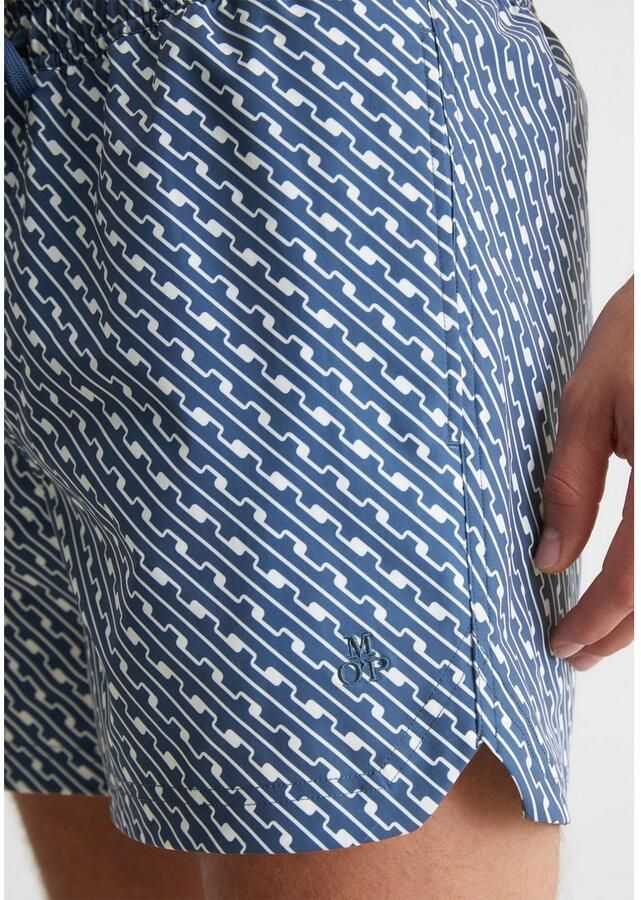 Marc O'Polo Zwemshort Mini Geo Print met aanpasbare koordtrek - Foto 2