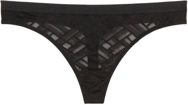 Marc O'Polo String met mesh motief model 'Lace Graphics'