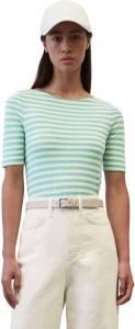 Marc O'Polo gestreept T-shirt turquoise wit