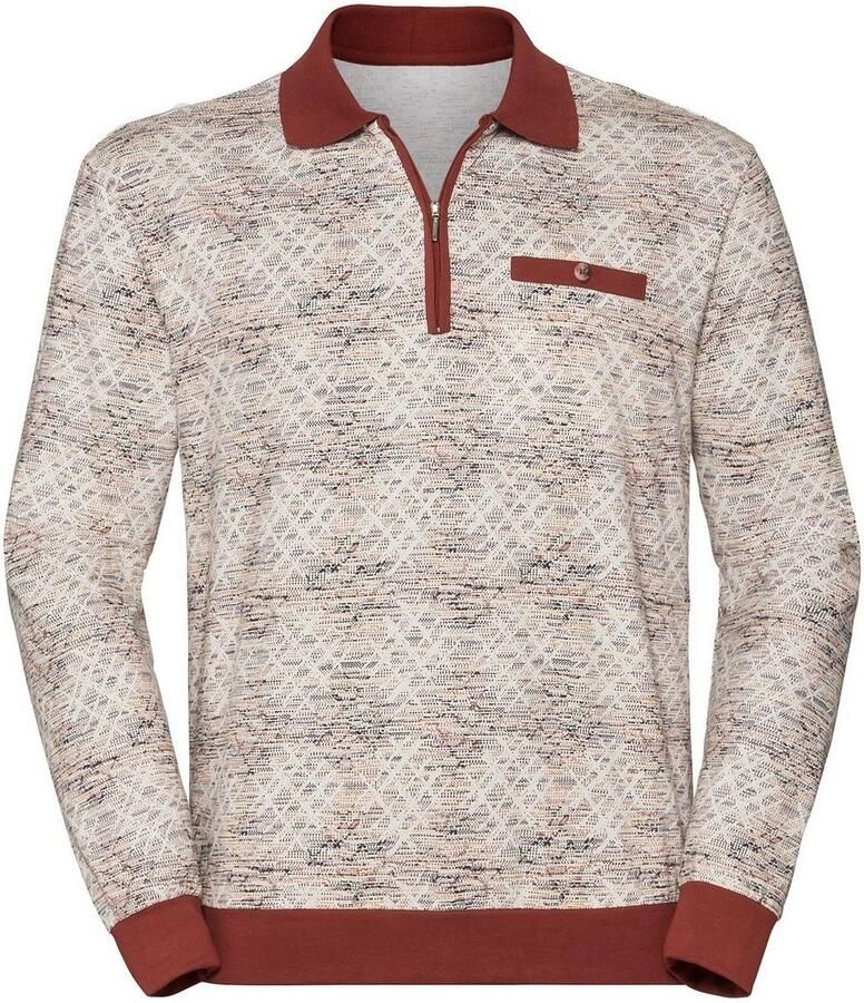 Marco Donati Poloshirt met lange mouwen (1-delig)