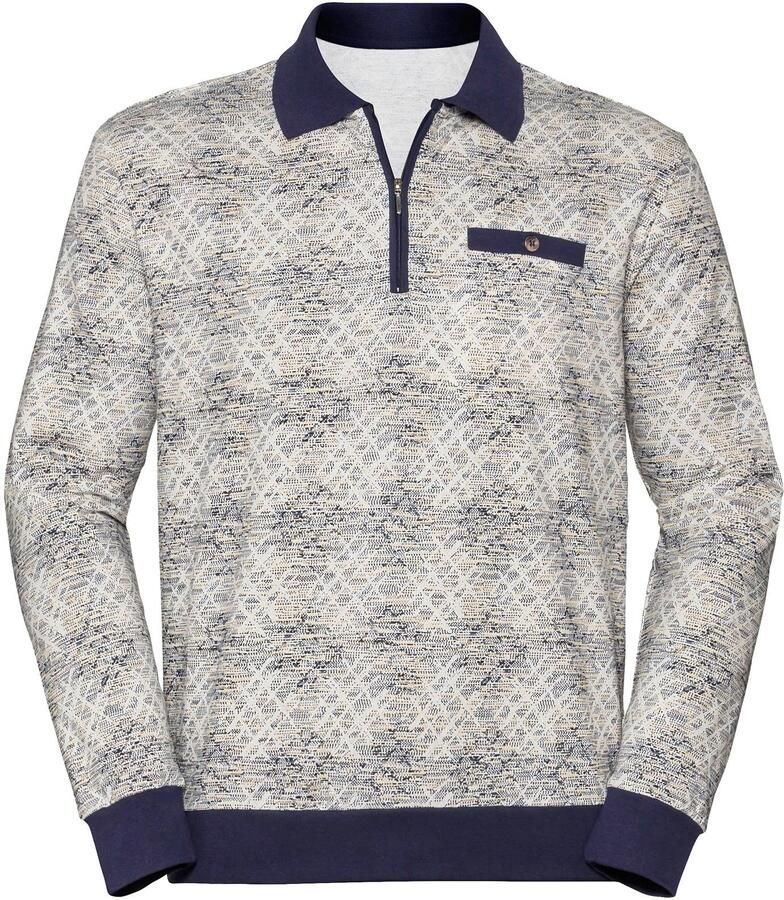 Marco Donati Poloshirt met lange mouwen (1-delig)