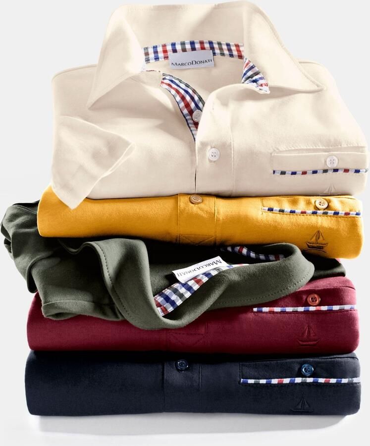 Marco Donati Poloshirt Shirt met korte mouwen (1-delig)