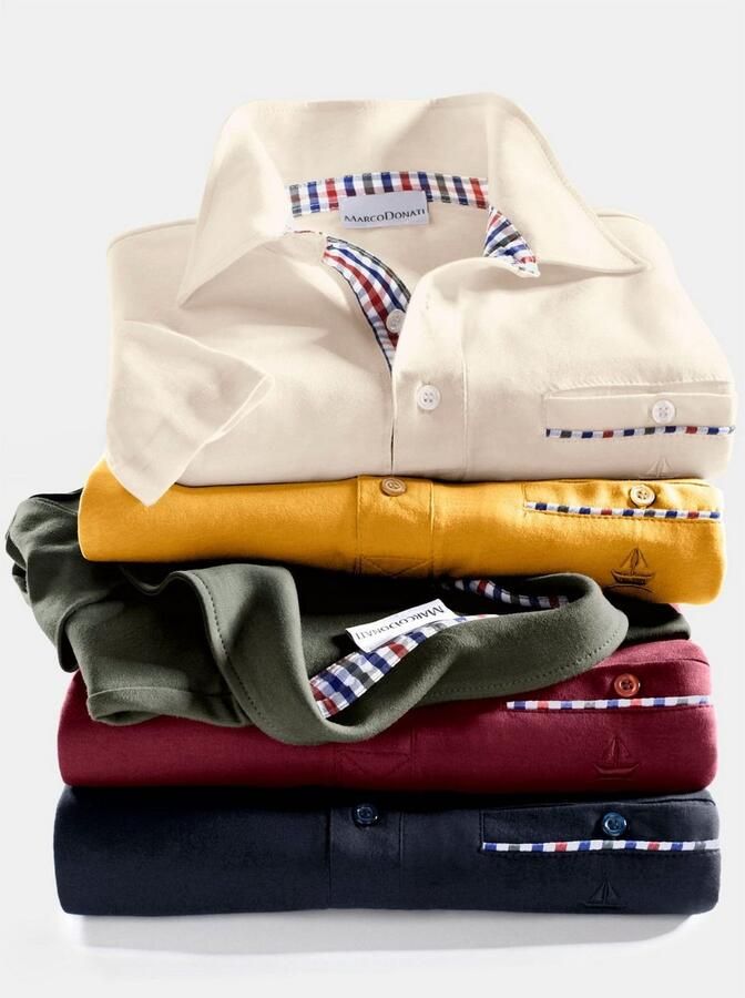 Marco Donati Poloshirt Shirt met korte mouwen (1-delig)
