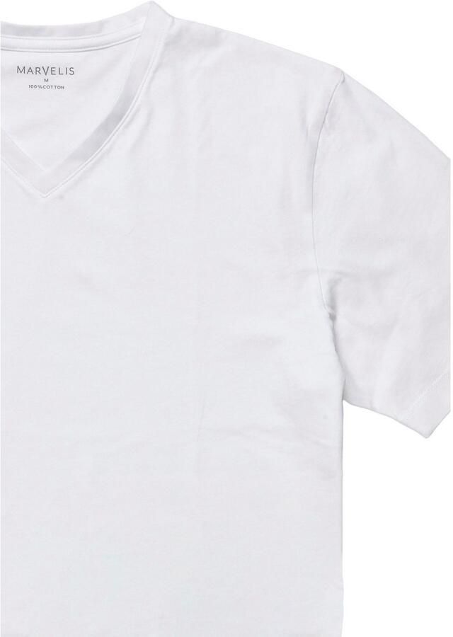 Marvelis Shirt met V-hals duopack regular fit Basic ondershirt (2-delig)