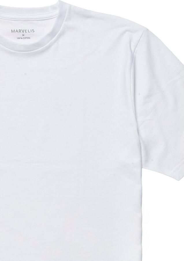 Marvelis T-shirt Duopack basic ronde hals ondershirt regular fit (set 2-delig)