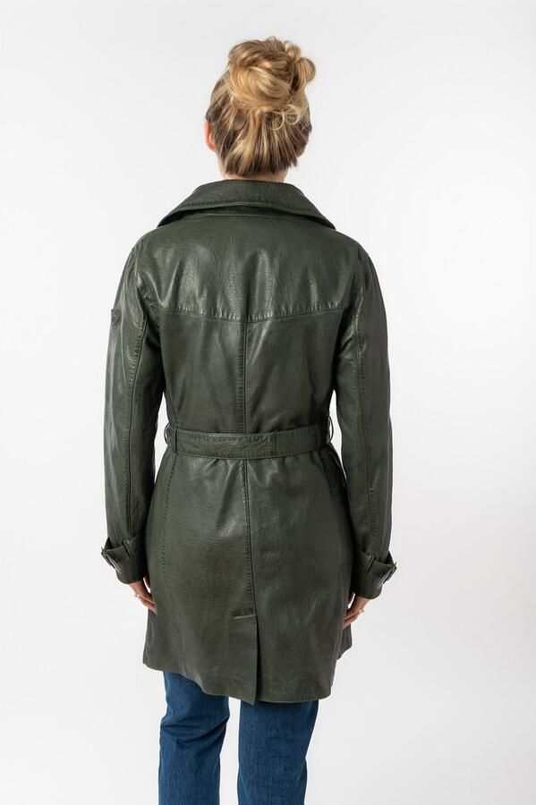 Mauritius Lange leren jas GWTaresa Leren trenchcoat met strikriem (2-delig Met een bindceintuur) - Foto 10