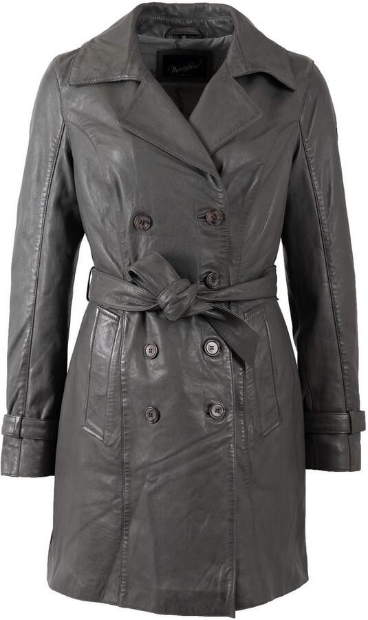 Mauritius Lange leren jas GWTaresa Leren trenchcoat met strikriem (2-delig Met een bindceintuur) - Foto 3