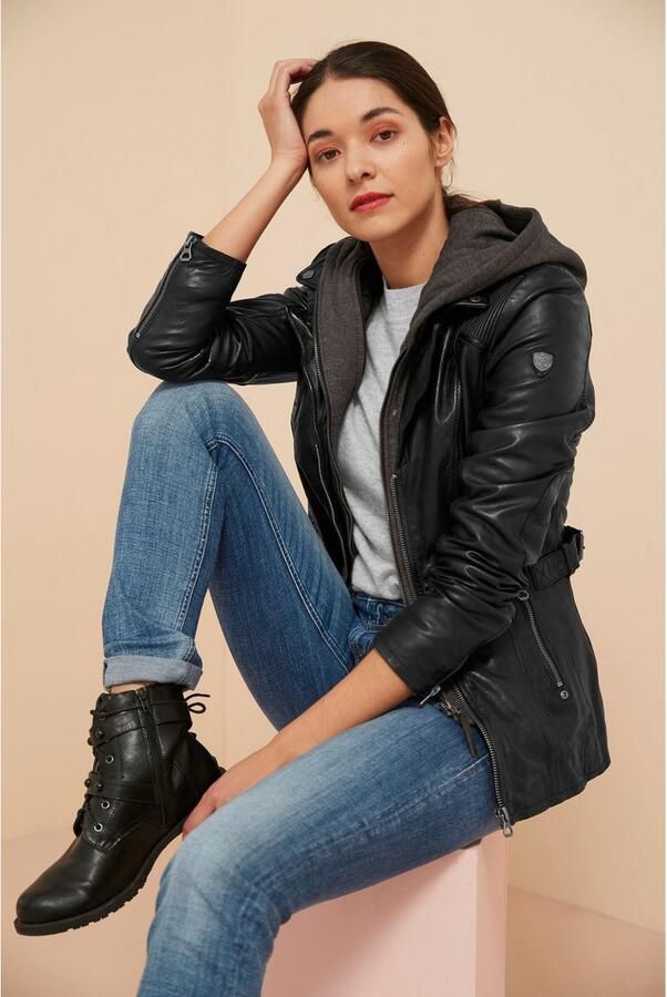 Mauritius Leren jack Adelyn 2-in-1 leren jack - Foto 17