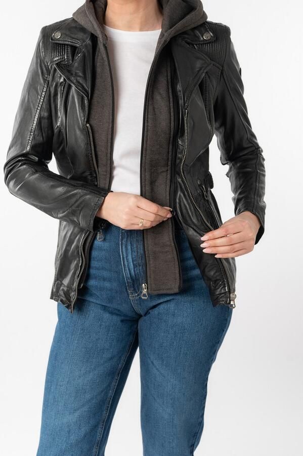 Mauritius Leren jack Adelyn 2-in-1 leren jack - Foto 14