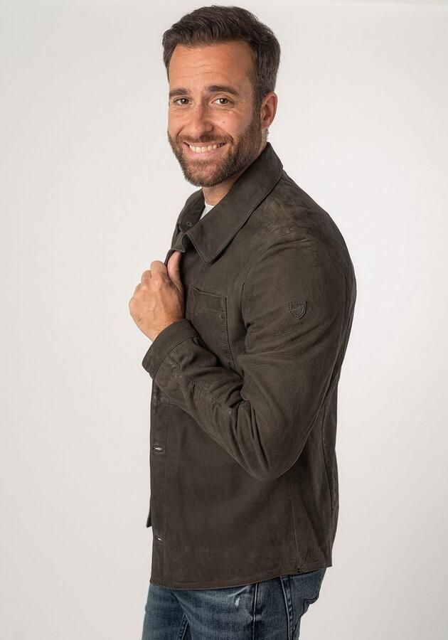 Mauritius Leren jack MMJemmo met blousekraag knoopsluiting - Foto 8