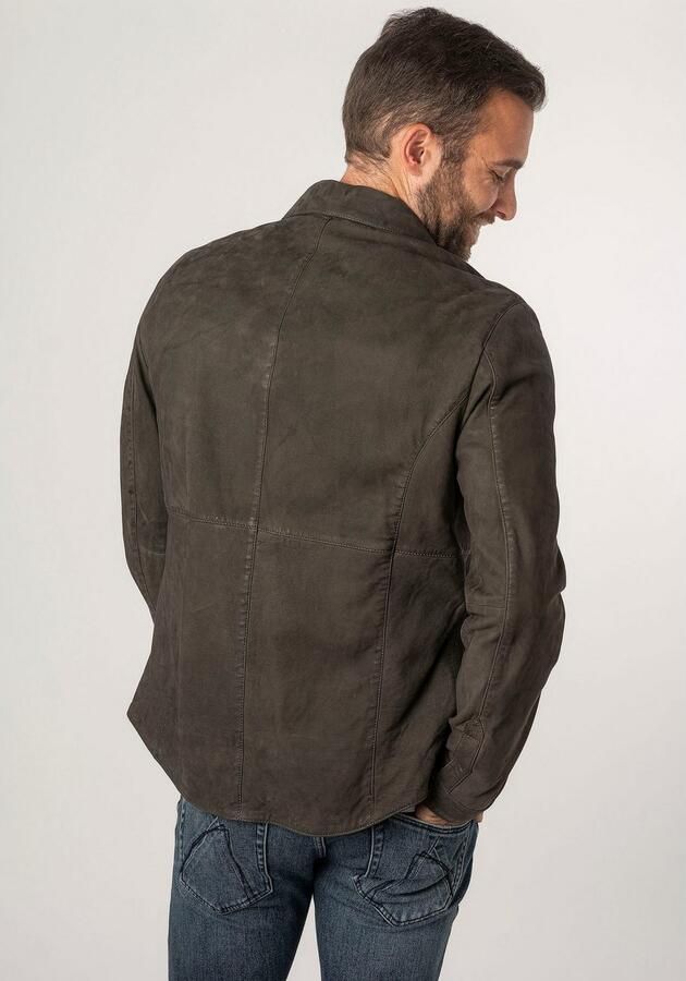 Mauritius Leren jack MMJemmo met blousekraag knoopsluiting - Foto 10