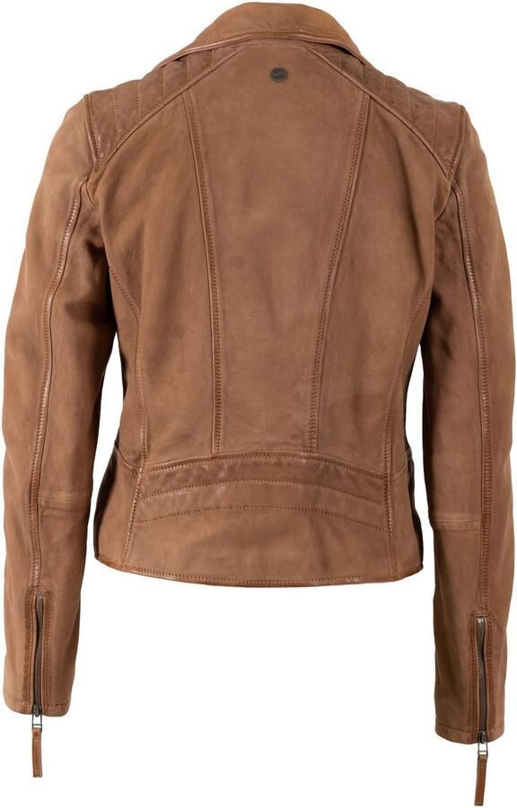 Mauritius Leren jack MWAmita OT met een asymmetrische ritssluiting - Foto 11