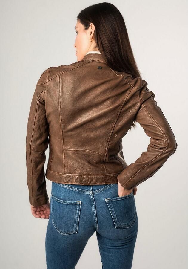 Mauritius Leren jack MWHighwalie in racer-look met patch - Foto 14