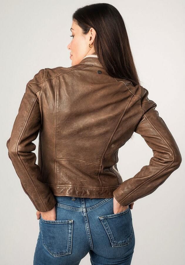 Mauritius Leren jack MWHighwalie in racer-look met patch - Foto 19