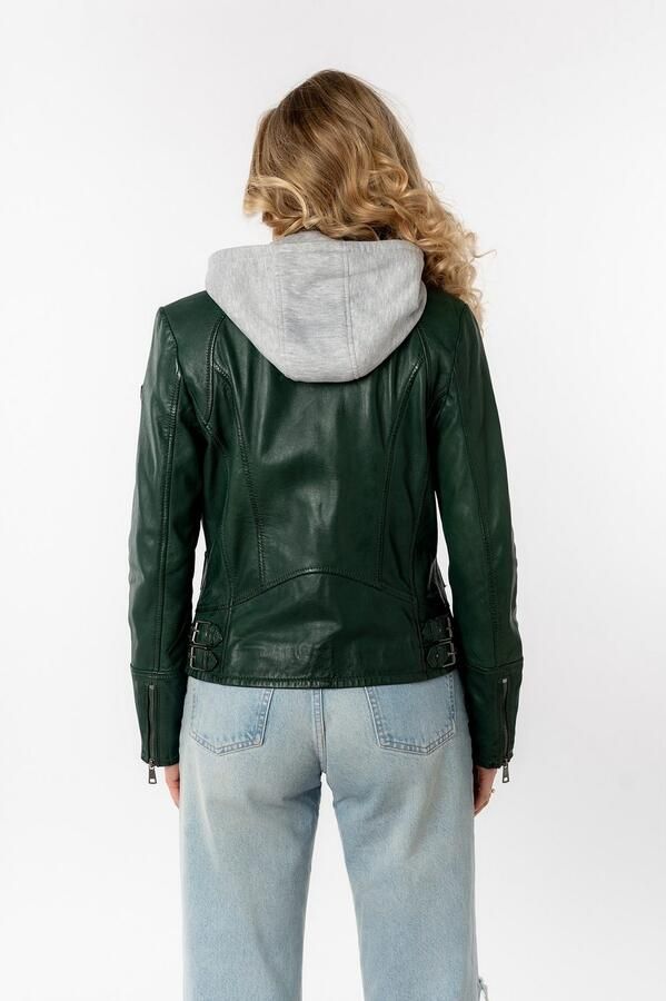 Mauritius Leren jack Nola LEGV met een afneembare jerseycapuchon - Foto 8