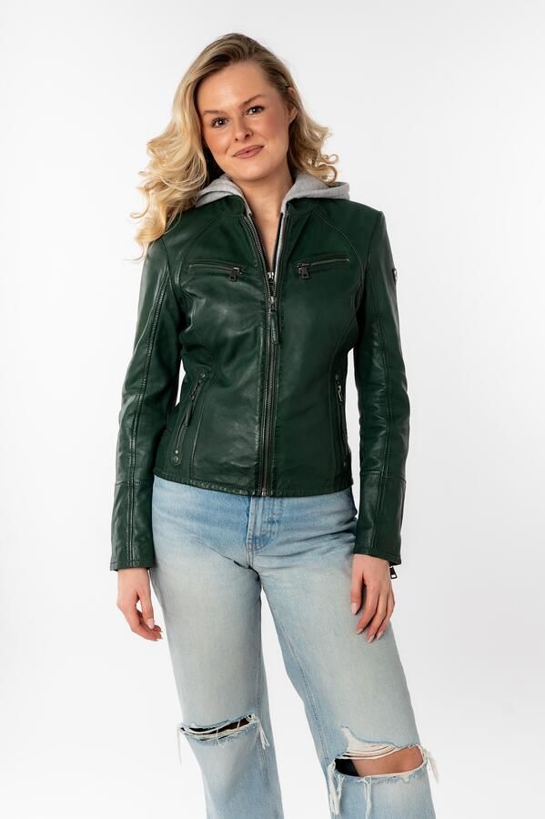 Mauritius Leren jack Nola LEGV met een afneembare jerseycapuchon - Foto 10