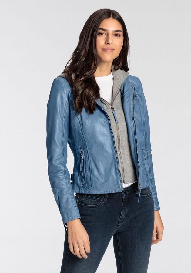 Mauritius Leren jack NOLA Two-in-one stijl met een afneembare jerseycapuchon - Foto 12