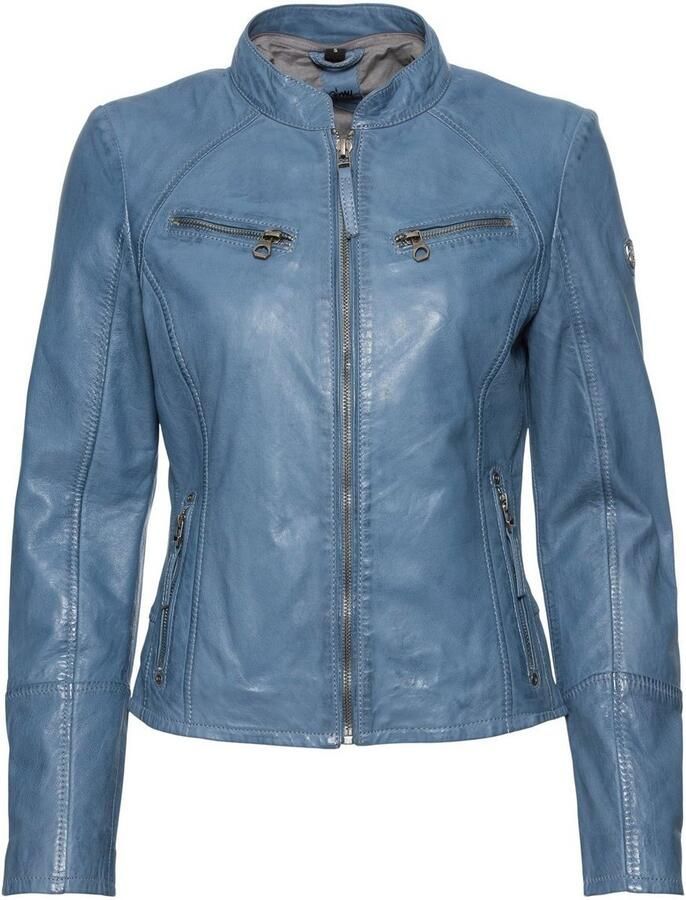 Mauritius Leren jack NOLA Two-in-one stijl met een afneembare jerseycapuchon