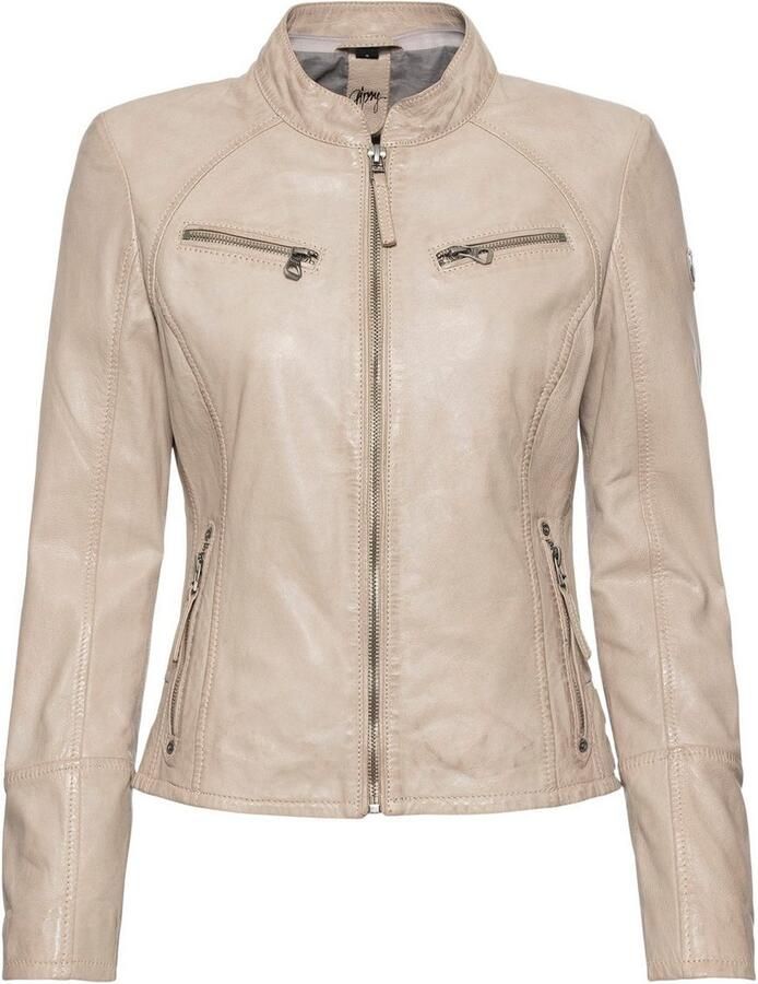 Mauritius Leren jack NOLA Two-in-one stijl met een afneembare jerseycapuchon