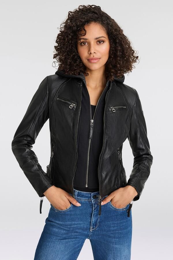 Mauritius Leren jack NOLA Two-in-one stijl met een afneembare jerseycapuchon - Foto 12