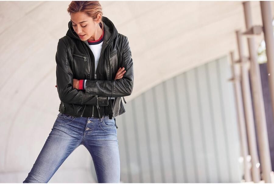 Mauritius Leren jack NOLA Two-in-one stijl met een afneembare jerseycapuchon - Foto 9