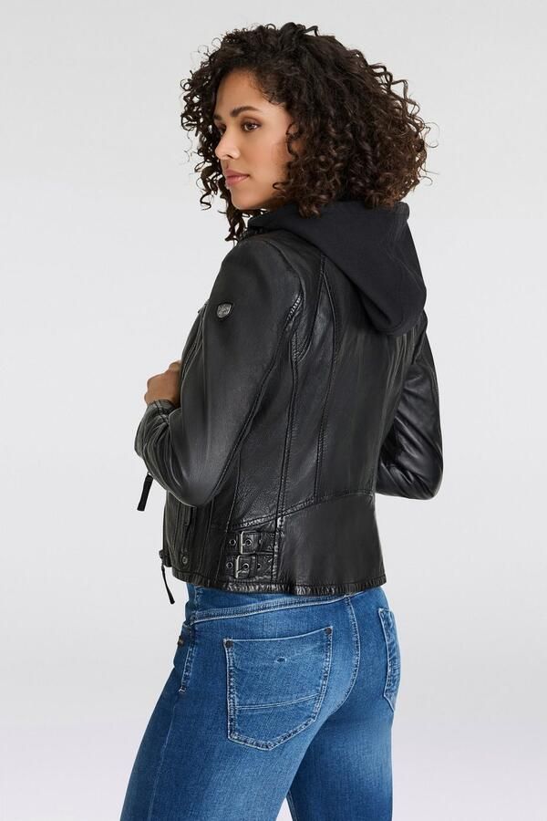 Mauritius Leren jack NOLA Two-in-one stijl met een afneembare jerseycapuchon - Foto 11