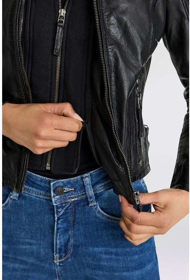 Mauritius Leren jack NOLA Two-in-one stijl met een afneembare jerseycapuchon - Foto 7