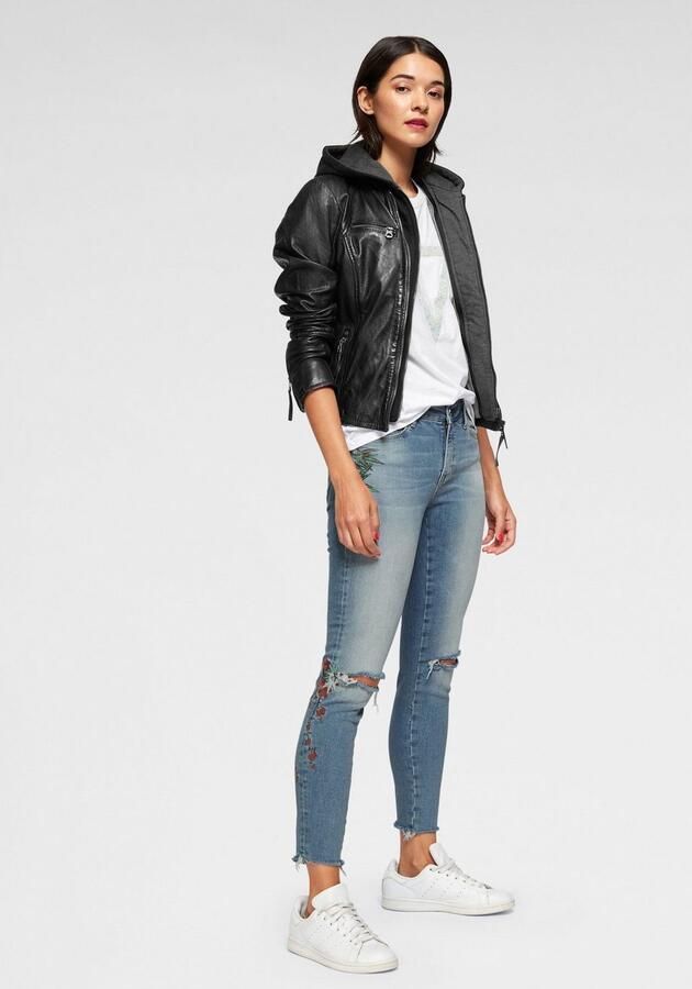 Mauritius Leren jack NOLA Two-in-one stijl met een afneembare jerseycapuchon - Foto 6