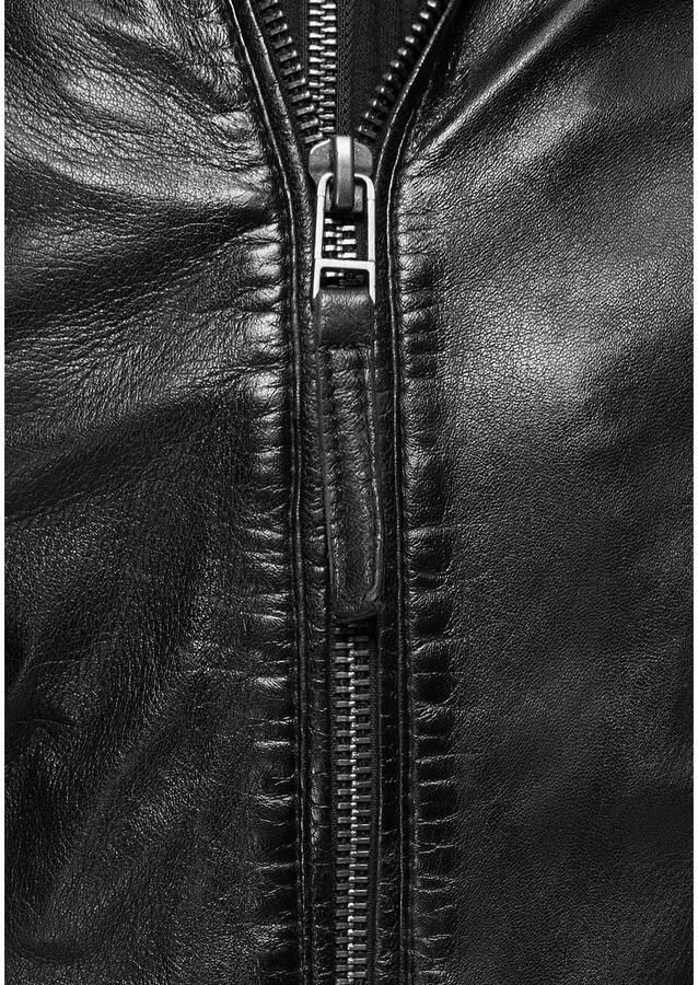 Mauritius Leren jack NOLA Two-in-one stijl met een afneembare jerseycapuchon - Foto 3