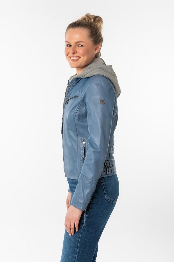 Mauritius Leren jack NOLA Two-in-one stijl met een afneembare jerseycapuchon - Foto 9