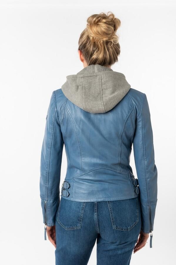 Mauritius Leren jack NOLA Two-in-one stijl met een afneembare jerseycapuchon - Foto 10